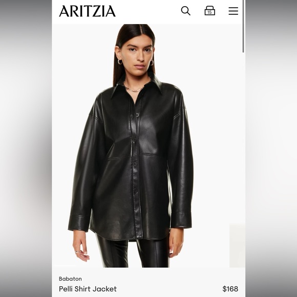 Aritzia Jackets & Blazers - Black vegan leather Aritzia Pelli jacket